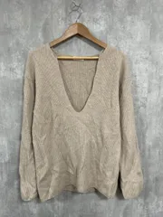 BEAUTY & YOUTH ビューティ&ユース ユナイテッドアローズ ディープスキッパーネック ニットプルオーバー ニット セーター ベージュ ◆■ レディース