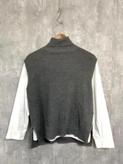 A DAY IN THE LIFE UNITED ARROWS アデイインザライフ ニット シャツ 白ｘグレー ■◇ レディース