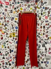 アディダス ロゴ レッド サイドライン トラックパンツ