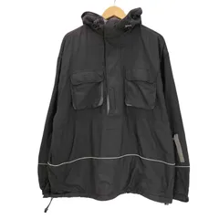 オールドネイビー OLD NAVY 90S 3Dポケット リップストップ ハーフジップ プルオーバー アノラック ジャケット 裏地フリース メンズ import：L 