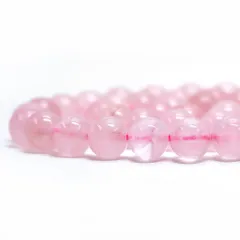 ○1連販売○ローズクォーツ【丸玉】8mm【天然石 ビーズ パワーストーン】