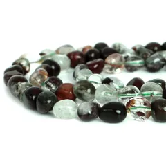 ○1連販売○ガーデンクォーツ【タンブル】横幅/約9ｍｍ【天然石 ビーズ パワーストーン】