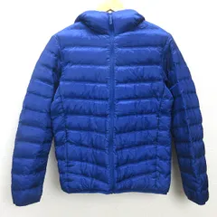 H■ユニクロ/UNIQLO 311-409325 ウルトラライトダウンシームレスパーカ【S】青/MENS/15【中古】