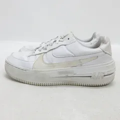 Q■【 24.5cm 】ナイキ/NIKEエアフォースワンAIR FORCE 1 PLTレザースニーカー■白/LADIES/8【中古】