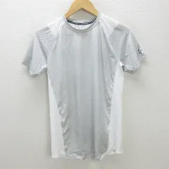 H■アンダーアーマー/UNDER ARMOUR 1306428 トレーニングTシャツ 速乾【SM】白灰色/MENS■25【中古】