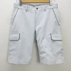 H■アディダス テーラーメイド/adidas 6ポケット ゴルフショーツ ハーフパンツ【M/M】薄灰色/MENS■32【中古】