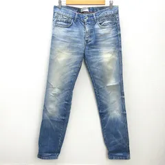 H■ザラマン/ZARA MAN スタッズ付き スリムデニムパンツ ジーンズ【32】MENS■37【中古】