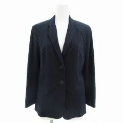 マックスマーラステュディオ Max Mara Studio 美品 テーラードジャケット 総裏地 シングル シルク混 38 S 紺 ネイビー 秋冬 /AE