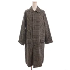 ジャーナルスタンダード JOURNAL STANDARD タグ付き 別注 TRADITIONAL WEATHERWEAR NEW BARGATE コート ロング ウール チェック 茶 ブラウン 38
