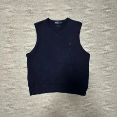 POLO RALPH LAUREN コットンニットベスト ネイビー