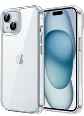 JETech iPhone 15 6.1インチ用 保護ケース 黄ばみなし 衝撃吸収 バンパーカバー 傷つけ防止 クリアバック (クリア)