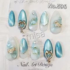 オーダー　ニュアンスネイル　ミラー　マグネット　ネイルチップ　ジェルネイル　カラー変更無料