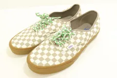 【中古】 VANS メンズスニーカー 29cm AUTHENTIC VANS 29cm 白 ホワイト グレー 灰 チェック