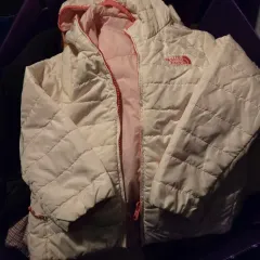 THE NORTH FACE ザノースフェイス アイボリー ライトピンク リバーシブル ダウン 130