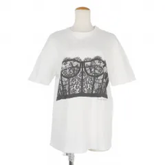 アレキサンダーマックイーン ALEXANDER MCQUEEN コルセット 転写プリント Tシャツ 38 白 ホワイトのサムネイル