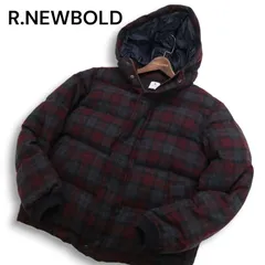 R.NEWBOLD ポールスミス 英国 MOON生地★ 秋冬 ウール ツイード チェック ダウン ジャケット Sz.M メンズのサムネイル