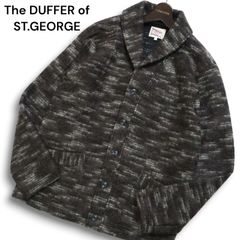DUFFER メンズM カーディガン ケーブルニット アランニット インディゴ 
