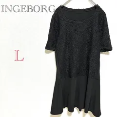 インゲボルグ INGEBORG【L】レースワンピース 透け感 フレア フリル 日本製 メルローズ