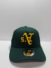Newera オークランドアスレチックス オークランドコロシアム リバースロゴ 9forty A-FRAME スナップバックキャップ グリーンカラー