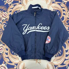 (M)マジェスティック MAJESTIC ニューヨークヤンキース ジャケット (ネイビー)