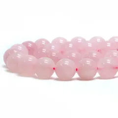 ○1連販売○ローズクォーツ【丸玉】10mm【天然石 ビーズ パワーストーン】