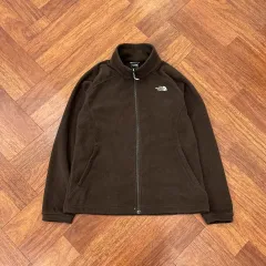 レディース L(110) 海外モデル THE NORTH FACE ザノースフェイス ブラウン フリース ジップアップ