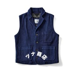 used☆ウィアード☆コットンベスト☆S☆紺 - メルカリ