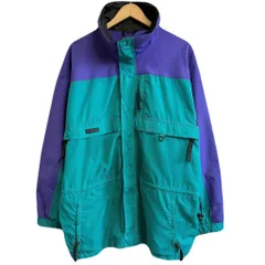 Columbia コロンビア GIZZMO ギズモ マウンテンジャケット フルジップ ポケット付き マルチカラー 紫×エメラルドグリーン×黒 Lサイズ No.L259