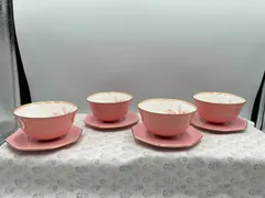 香蘭社　ピンクカトレア　茶托セット 香蘭社 ピンクカトレア 茶托セット 香蘭社 ピンクカトレア 茶托セット