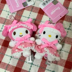 超ミニ メイド マイメロディ hello kitty(ハローキティ) ぬいぐるみ キーリング(セット)
