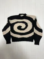 Paloma wool 水色と白のストライプ ジップアップ セーター Paloma wool