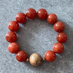 身につける御神体【龍宮舎利石＆赤瑪瑙＆ヘマタイト】天然石ブレスレット