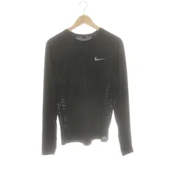 ナイキ NIKE DRY-FITカットソー Tシャツ 長袖 ロゴ M 黒 ブラック /AT ■OS ■AD