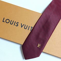 LOUIS VUITTON ネクタイ ダミエ柄 レッド - メルカリ