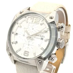 DIESEL DT-4315 Watch Quartz Chronograph Date Round Silver White Men's Working ディーゼル 時計 メンズ クロノグラフ デイト ラウンド 白 シルバー 稼働品