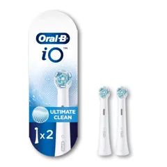 Oral-B iO Ultimate Clean 交換用ブラシヘッド ホワイト 2個入り [ホワイト] [究極のクリーンリフィル(2本)。]