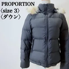 プロポーションボディドレッシング ダウンジャケット ファー付き フード取外し可 Mサイズ レディース アウター ポリエステル ブラック 冬物 保温 軽量 美品 エレガント J4167【フォロワー様10％クーポン】