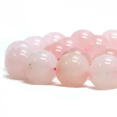 ○1連販売○ローズクォーツ【丸玉】14～14.5mm【天然石 ビーズ パワーストーン】