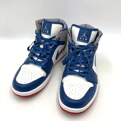 【中古品】NIKE ナイキ 554724-107 AIR JORDAN 1 RETRO MID TRUE BLUE スニーカー 靴 ミッド ミッド トゥルーブルー ハイカット 【160-251016-rk-08-izu】