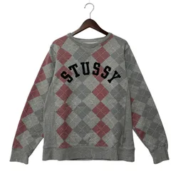 【中古品】 STUSSY AUTHENTIC ステューシー オーセンティック ARGYLE SWEATSHIRT アーガイル スウェットシャツ 長袖 トップス 【142-251024-as-38-izu】