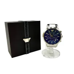 【中古品】Emporio Armani エンポリオ・アルマーニ CHRONOGRAPH AR-2448 クロノグラフ ブルー文字盤 腕時計 【197-251116-as-12-izu】