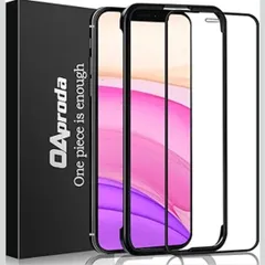 ★OAproda ガラスフィルム iPhone 11 / XR 用 全面保護 フィルム 【iPhonexr / iPhone11 用】フルカバー ガイド枠付き 6.1インチ