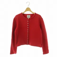 アニエスベー agnes b. M001 CARDIGAN カーディガンプレッション スウェット 1 レッド /ES ■OS