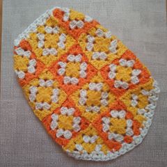 手編みグラニースクエア カラフルブランケット マルチカバー - メルカリ