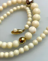 SILVER刻印　本珊瑚 白珊瑚 ネックレス