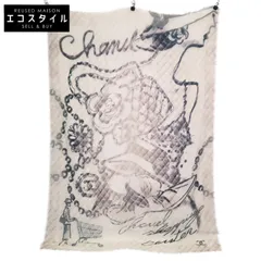 CHANEL シャネル 【新品同様】カメリア/ココマーク キルティングプリント カシミヤ
