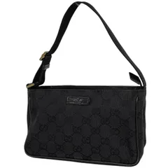 グッチ GUCCI GG柄 ハンドバッグ アクセサリーポーチ ハンドバッグ GGキャンバス ブラック レディース 【中古】
