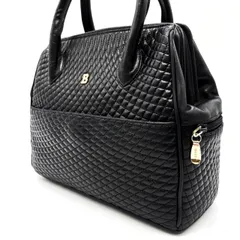 【良品】 BALLY バリー キルティング ゴールド金具 ハンドバッグ レザー ターンロック ブラック 黒 レディース メンズ ユニセックス 男女兼用