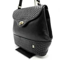 【良品】 BALLY バリー キルティング ゴールド金具 ハンドバッグ レザー ターンロック ブラック 黒 レディース メンズ ユニセックス 男女兼用