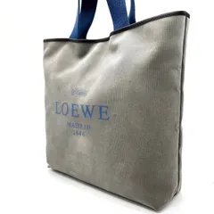 ✨良品✨ LOEWE ロエベ ヘリテージ ハンドバッグ トートバッグ キャンバス デニム グレー レディース メンズ ユニセックス 男女